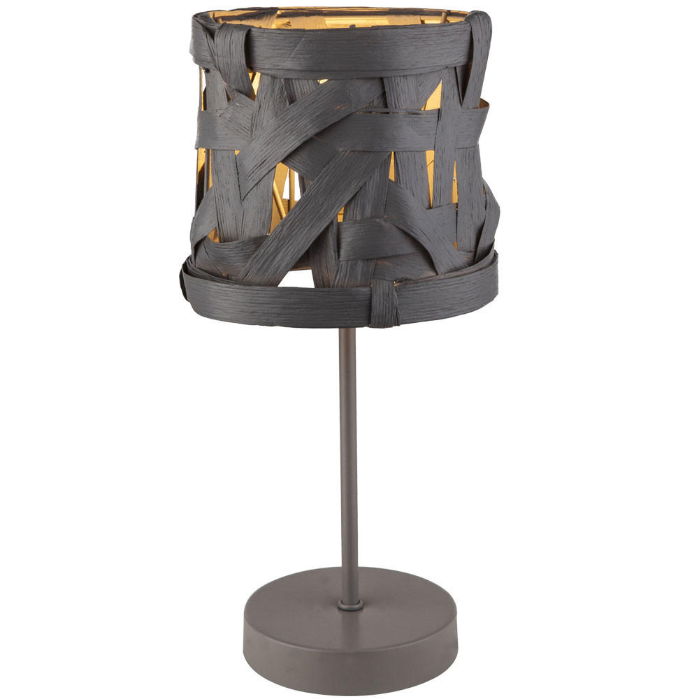 LED TISCHLEUCHTE SALVADOR Grau Geflecht - Grau, Metall (17/17/35cm)