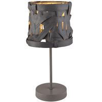 LED TISCHLEUCHTE SALVADOR Grau Geflecht - Grau, Metall (17/17/35cm)