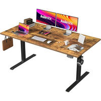 SCHREIBTISCH Höhenverstellbar Elektrisch 160 x 80 cm Braun - Braun, Holzwerkstoff (160/80/75cm)