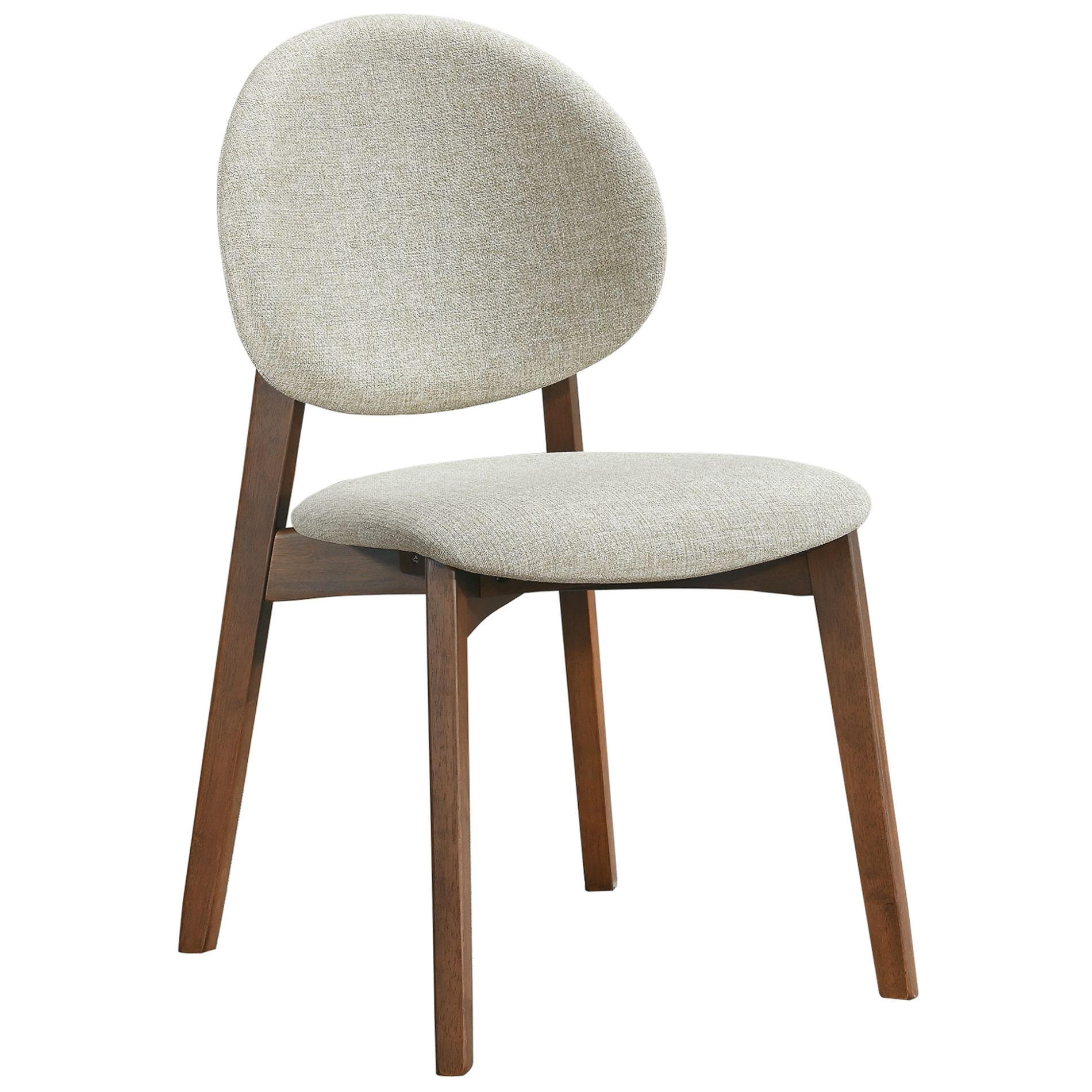 HOLZSTUHL Stenne Braun / Beige - Beige/Nussbaumfarben, Holz/Textil (47.5/83/58cm) - Selsey