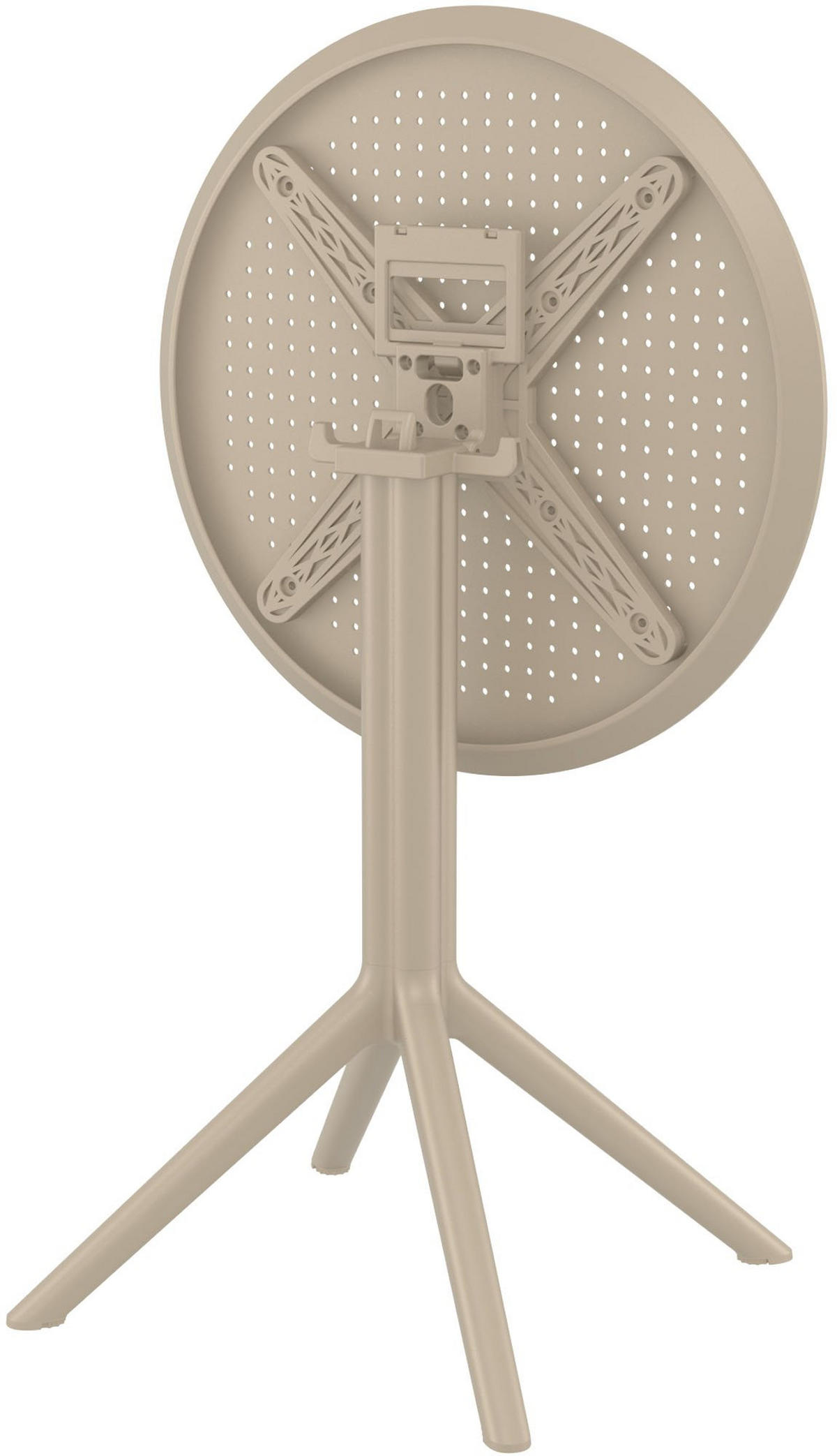GARTENTISCH rund Kunststoff taupe - Taupe, Kunststoff (60/60/74cm) - CLP