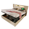 POLSTERBETT 140/200 cm in Beige Linen mit Matratze - Beige, Textil/Metall (140/200cm) - KOMHTOM