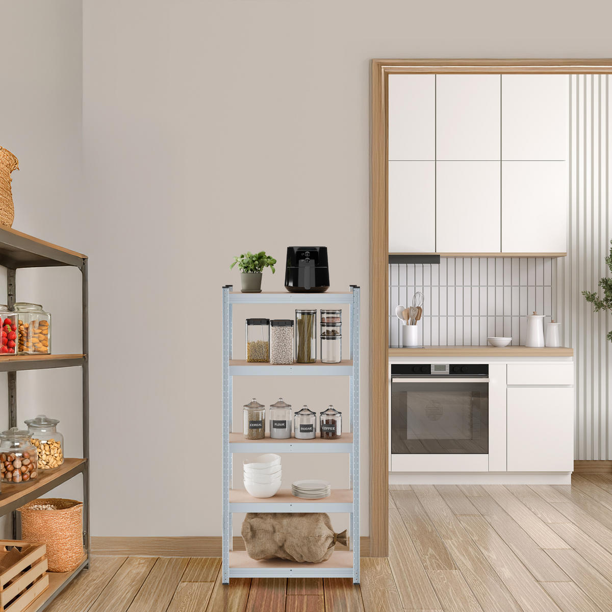 SCHWERLASTREGAL - Multicolor, Holzwerkstoff/Kunststoff (70/150/30cm) - Relaxdays