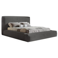 POLSTERBETT 160x200 Karano, Dicker Schaum, Bettkasten, Samt, Dunkelgrau - Dunkelgrau, Holz/Textil (160/200cm) - Emporius