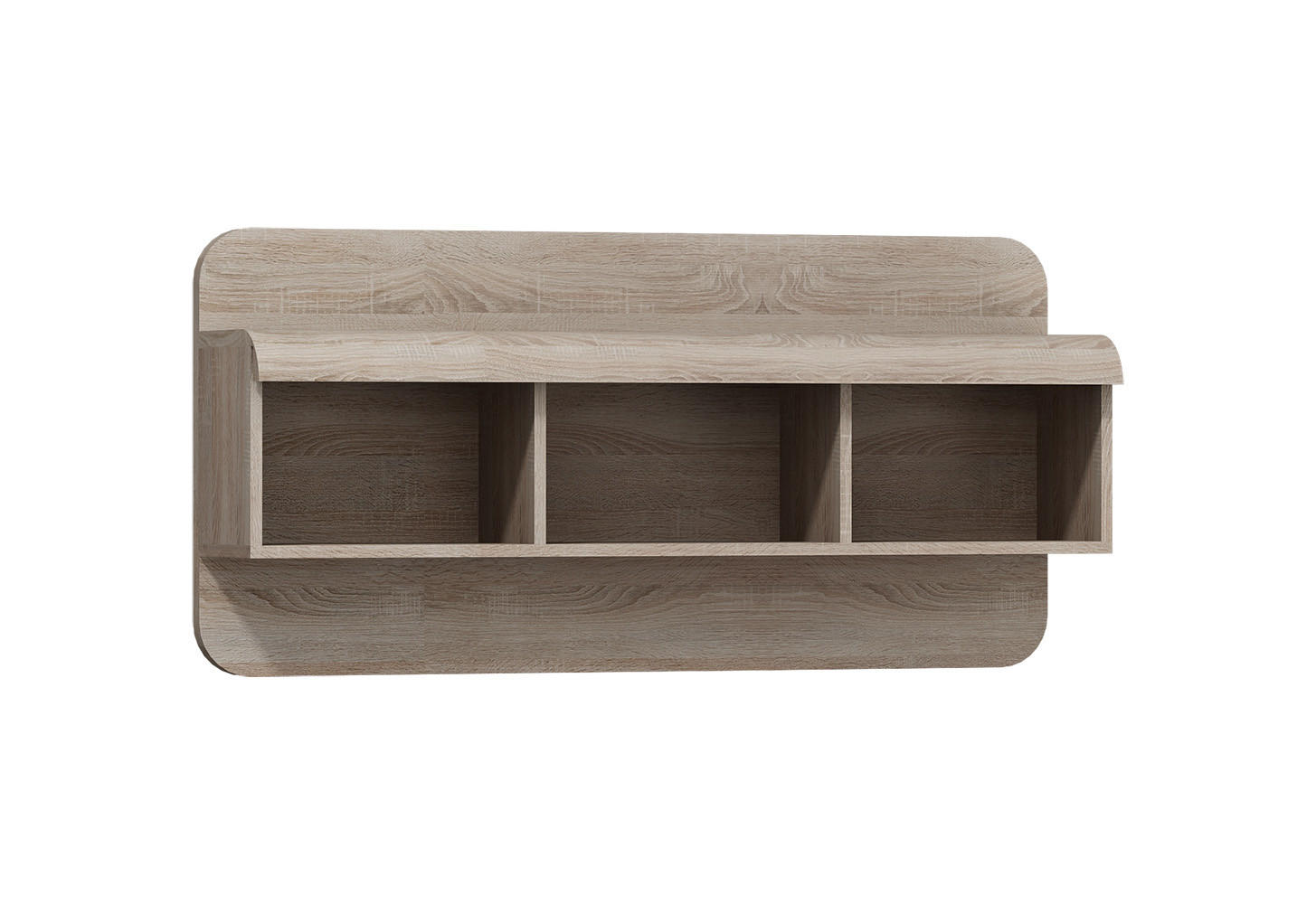 WANDREGAL Link Eiche Sonoma 120 / 25 / 56 cm - Braun, Holz/Holzwerkstoff (120/56/25cm) - Feldmann-Wohnen