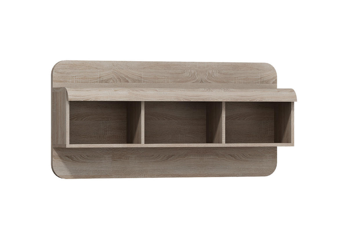 WANDREGAL Link Eiche Sonoma 120 / 25 / 56 cm - Braun, Holz/Holzwerkstoff (120/56/25cm) - Feldmann-Wohnen