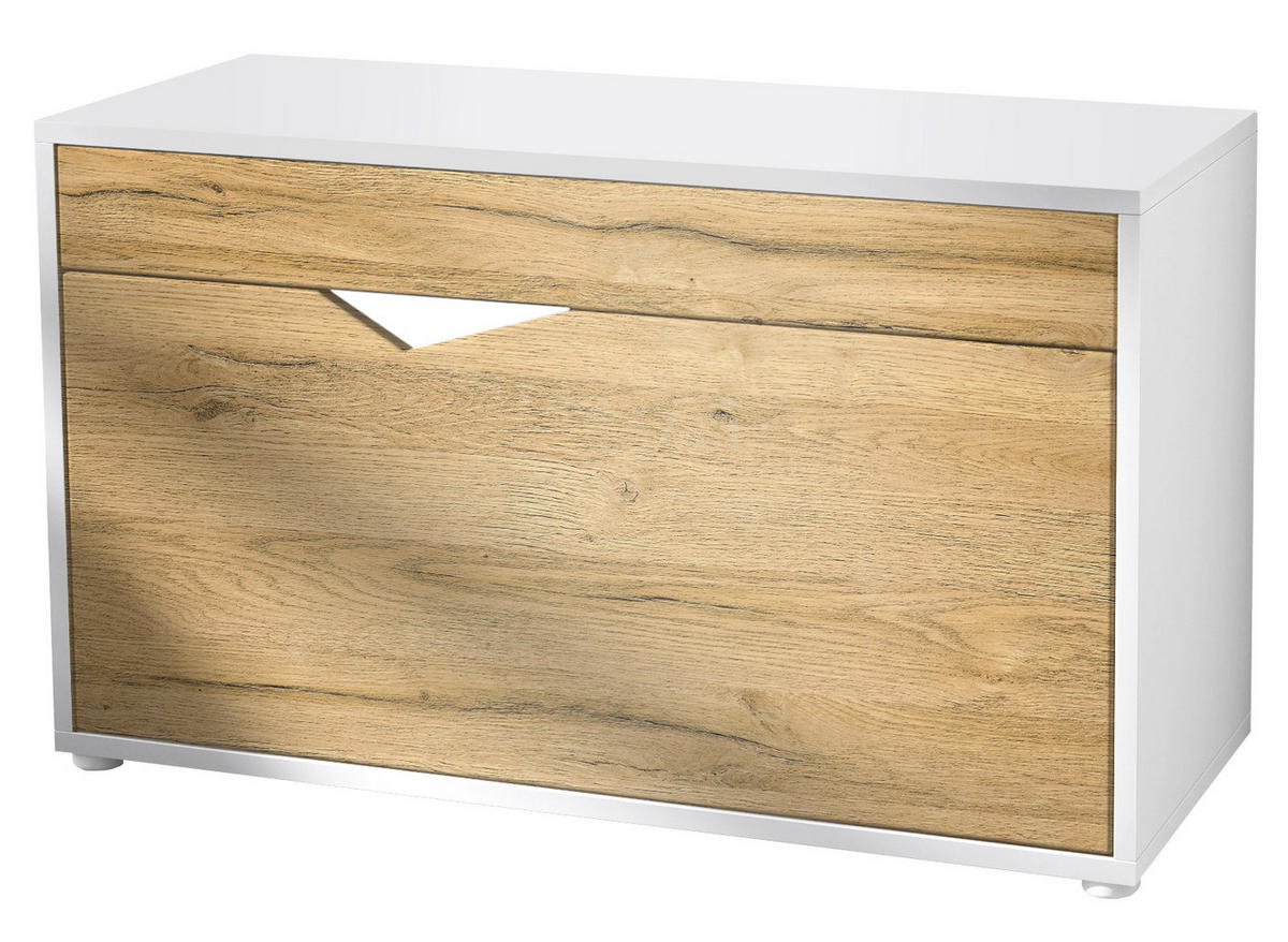 SCHUHSCHRANK Kolmio Eiche Natur - Eichefarben, Holzwerkstoff (85/50/33cm) - Vladon