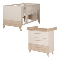 BABYMÖBEL-SET Sidney 2-teilig - Kaschmir/Eichefarben, Holz/Holzwerkstoff (143/98.5/76cm) - Roba