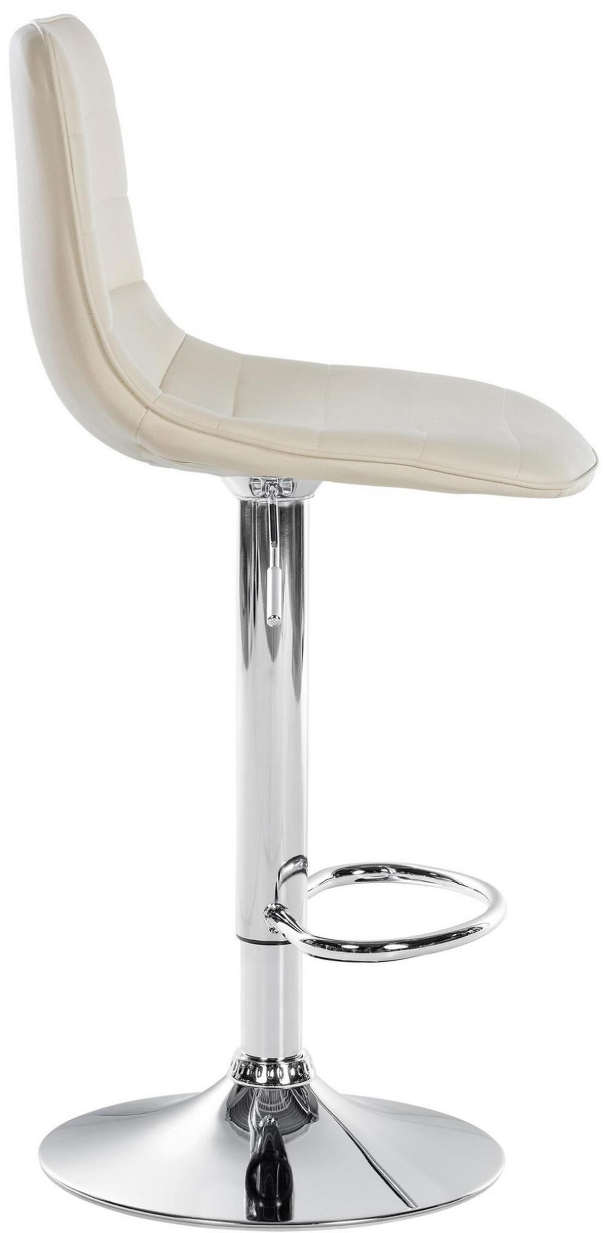 BARHOCKER 2er Set Lederlook creme - Creme, Textil/Metall (45/89/46cm) - CLP