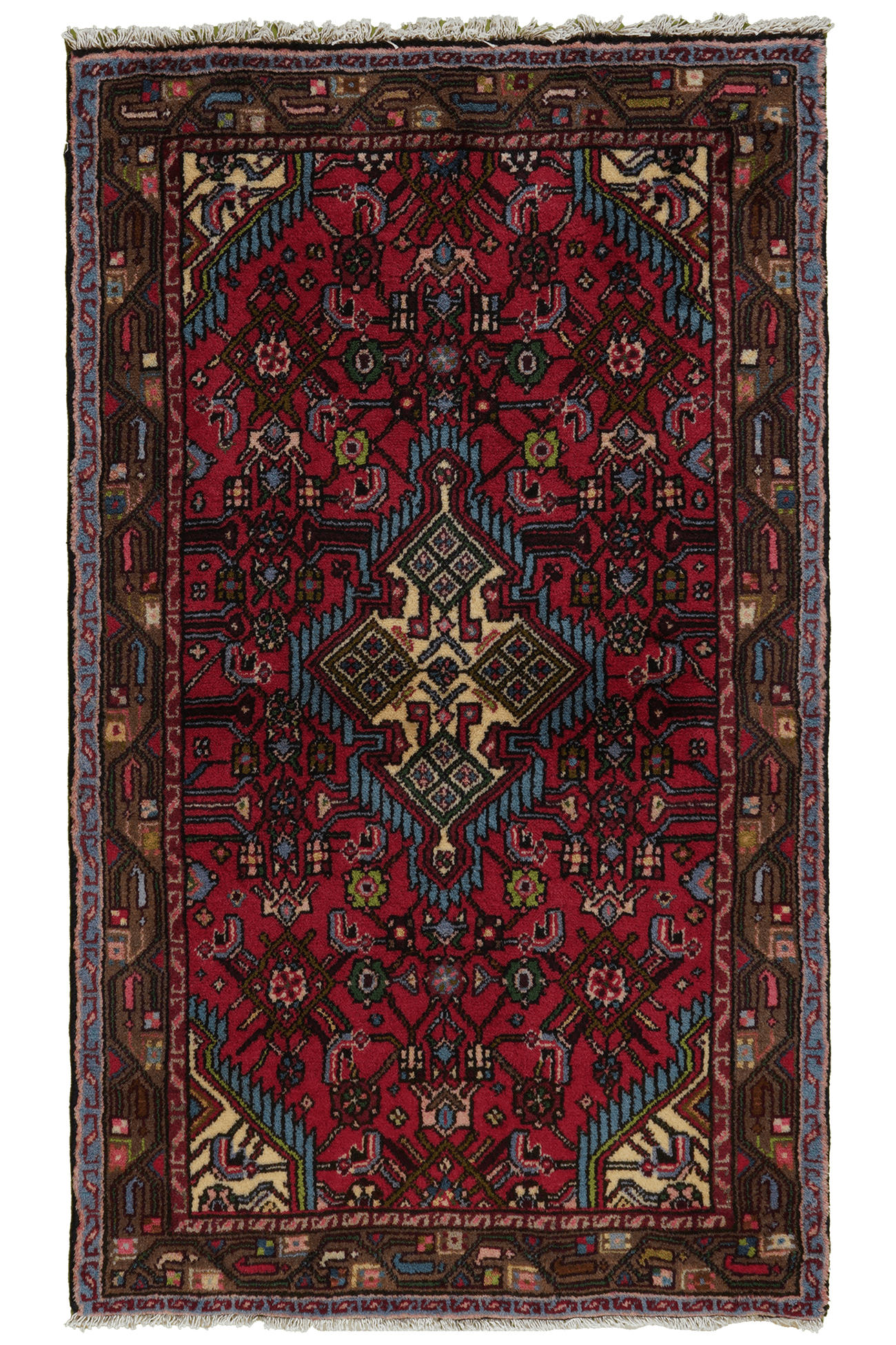 TEPPICH Assadabad Rot 131/77 cm Schurwolle - Rot, Textil (77/131cm) - Looma