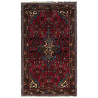 TEPPICH Assadabad Rot 131/77 cm Schurwolle - Rot, Textil (77/131cm) - Looma