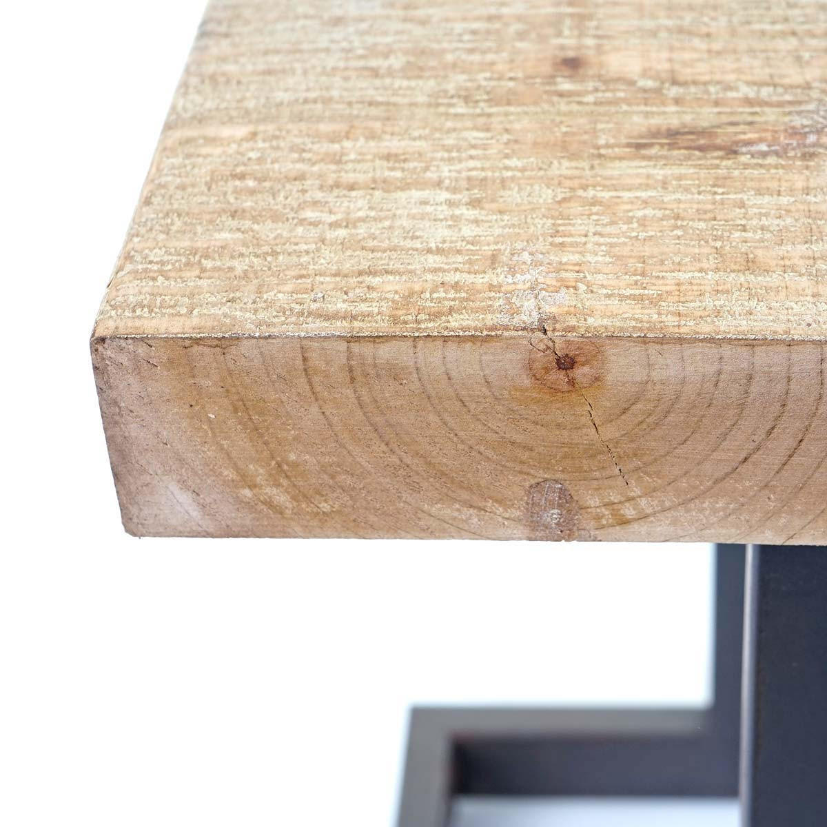 SITZHOCKER TANNE MASSIV Braun, Schwarz - Schwarz/Braun, Holz (36/48/32cm) - MCW
