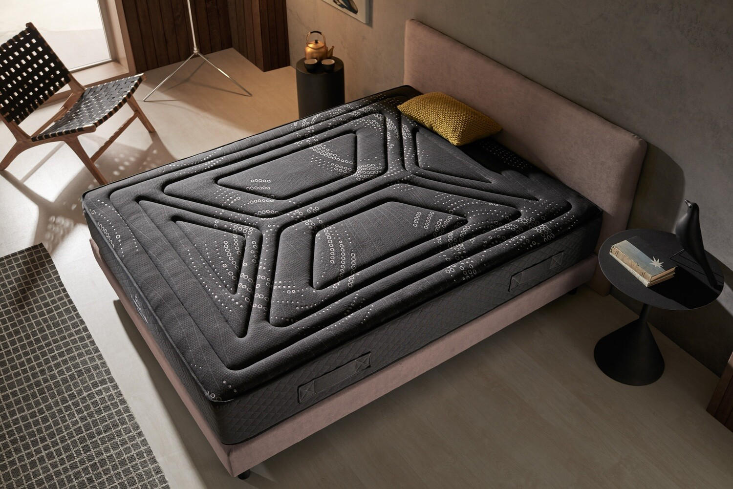 MATRATZE 200x200 Dame Nuit H2/H3 30 cm - Weiß, Textil (200/200cm) - Simpur