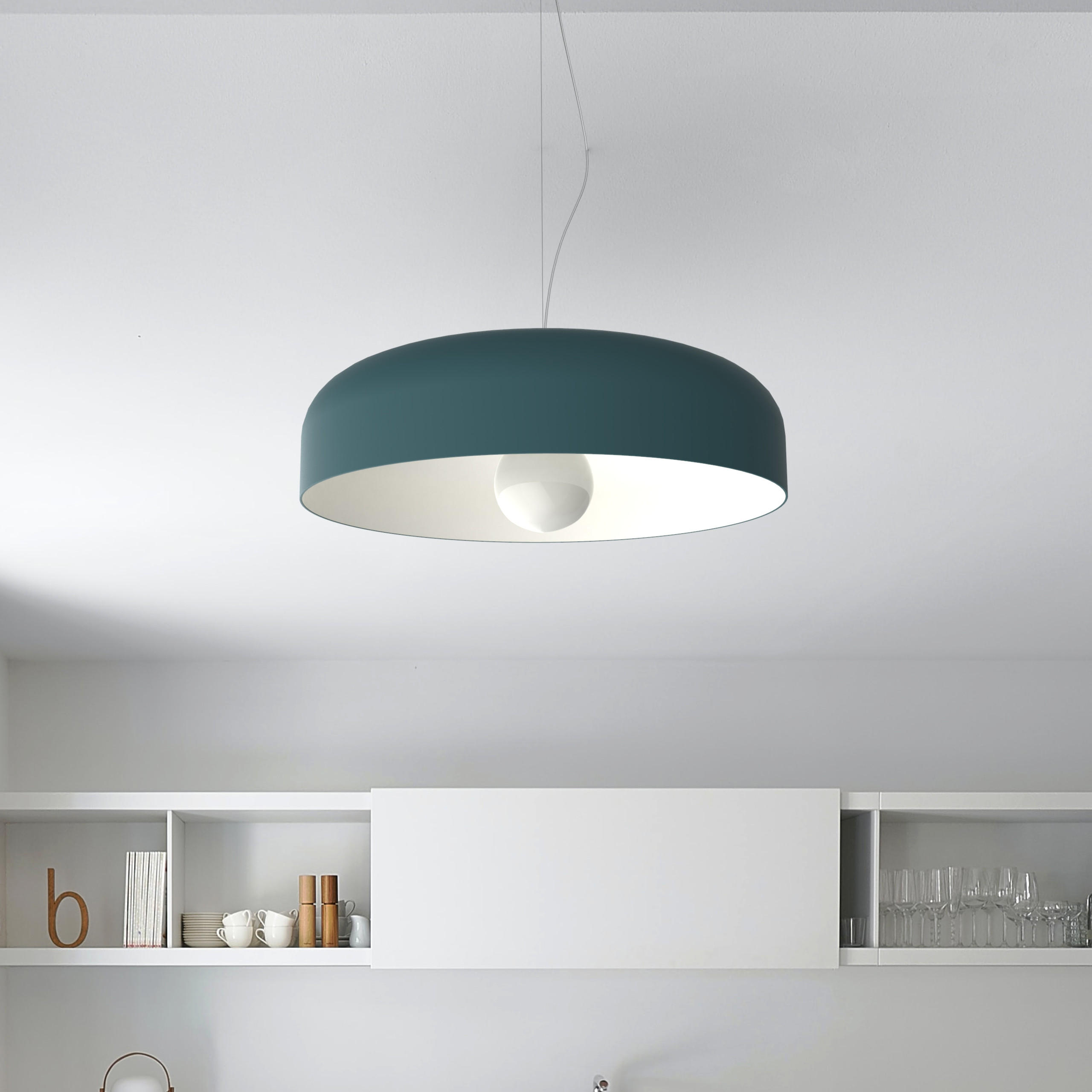 HÄNGELEUCHTE - Blau, Metall (50/50/12cm) - Lumicom