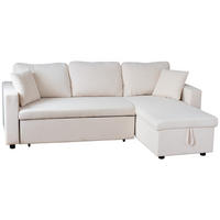 ECKSOFA Clark Beige 3 Plätze - Beige, Textil (225/146cm) - Happy Garden