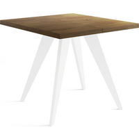 ESSTISCH Quadro quadratischer ausziehbarer, Lefkas Eiche 100-200/100/76 cm - Alteiche/Weiß, Holz/Holzwerkstoff (100/100/76cm) - WFL GROUP