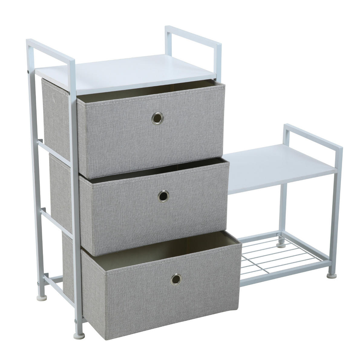 SCHUBLADEN-REGAL - Schwarz, Metall (85/76/29cm) - SVITA