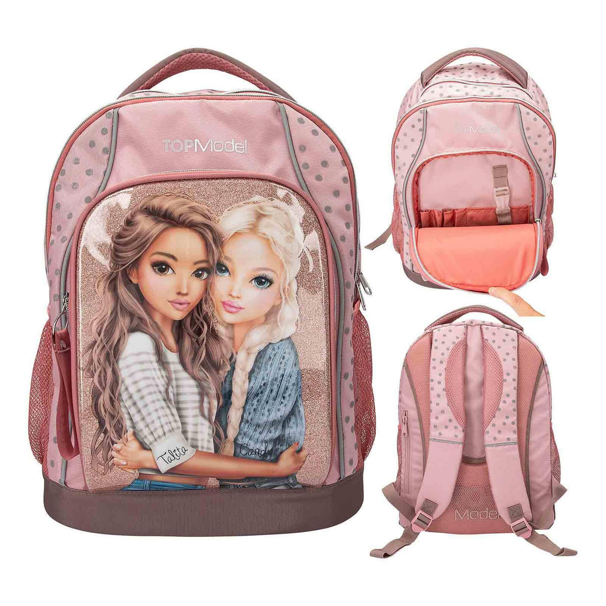 SCHULRUCKSACK DOTS TOPModel rosa 19 x 30 x 40 cm - Rosa, Textil (30/19cm) - Depesche Germany