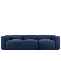 3-SITZER SOFA FUBBO, Dunkelblau - Dunkelblau, Holz/Holzwerkstoff (290/73/96cm) - KONSIMO®