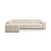 ECKSOFA links Kendal aus strukturiertem Stoff beige 6 Sitzplätze - Beige, Textil (231/332cm) - Micadoni