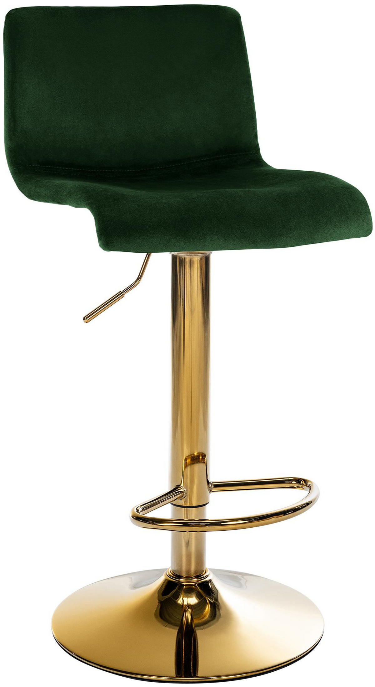 BARHOCKER Samt Grün - Grün, Textil (39/83/36cm) - CLP