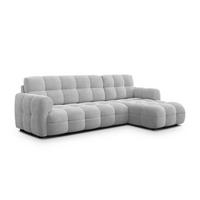 ECKSOFA MELLOW 4-Sitzer, hellgrau - Hellgrau/Schwarz, Holz/Textil (262/156cm) - Courtois Laville