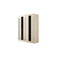 KLEIDERSCHRANK LUKIA - 120 cm - Weiß|Schwarz - Schwarz/Weiß, Holzwerkstoff (120/215/61cm) - ALTDECOR