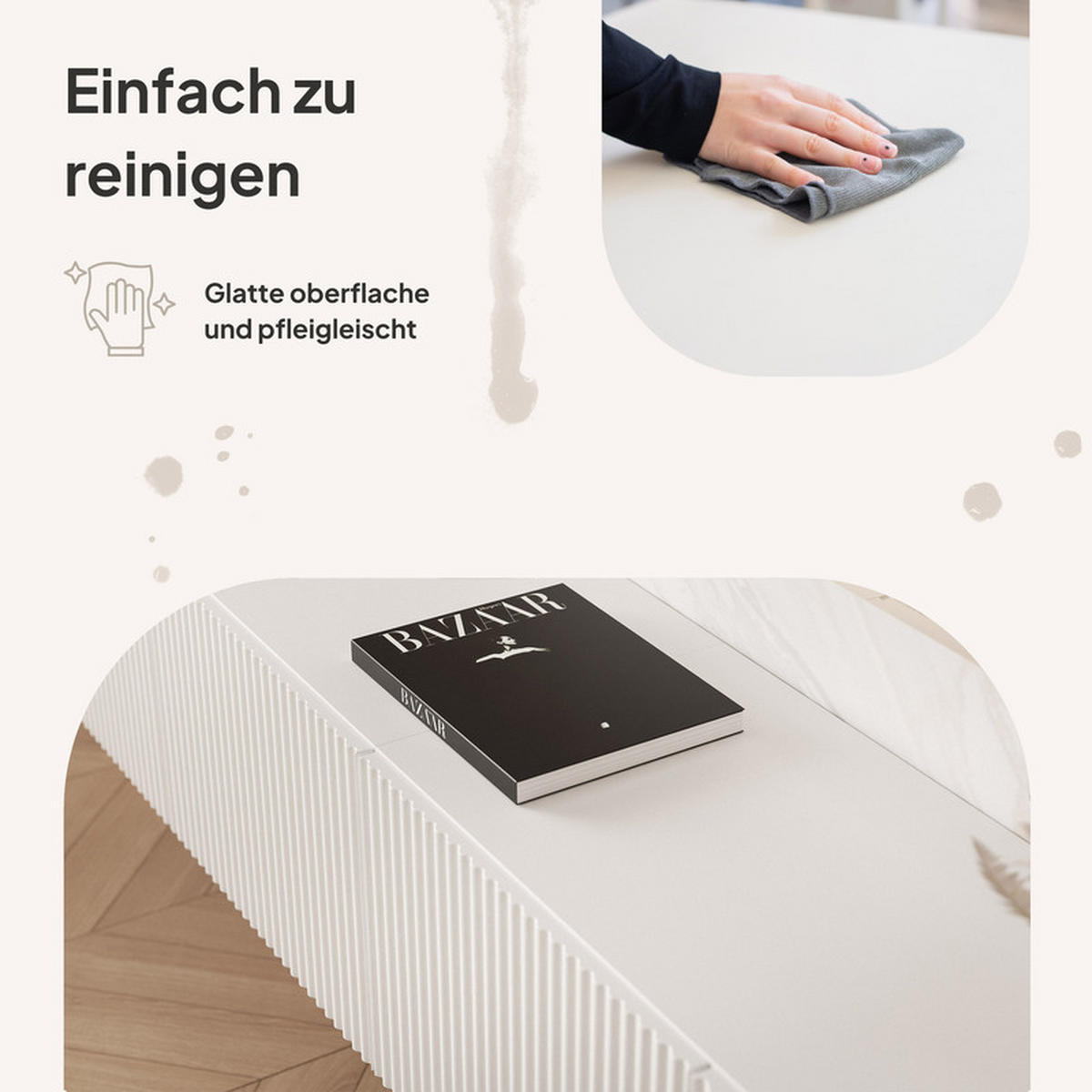 TV-LOWBOARD ANGEL Weiß hängend mit LED-Beleuchtung 200 cm - Weiß, Holzwerkstoff (200/36/40cm) - Idohome