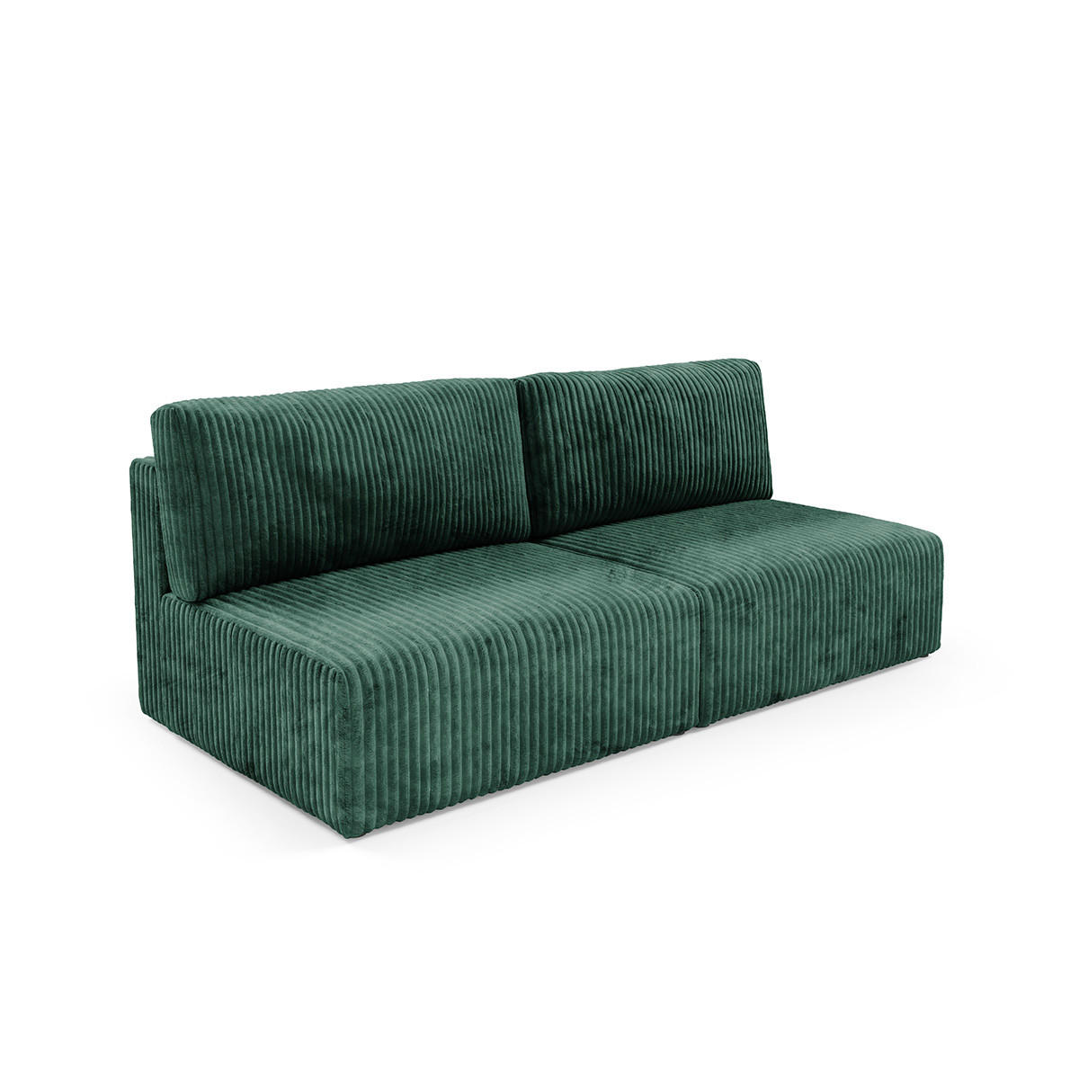 SOFA Angela 3 Sitzplätze Tannengrün - Grün, Holz (216/86/102cm) - Petits-meubles