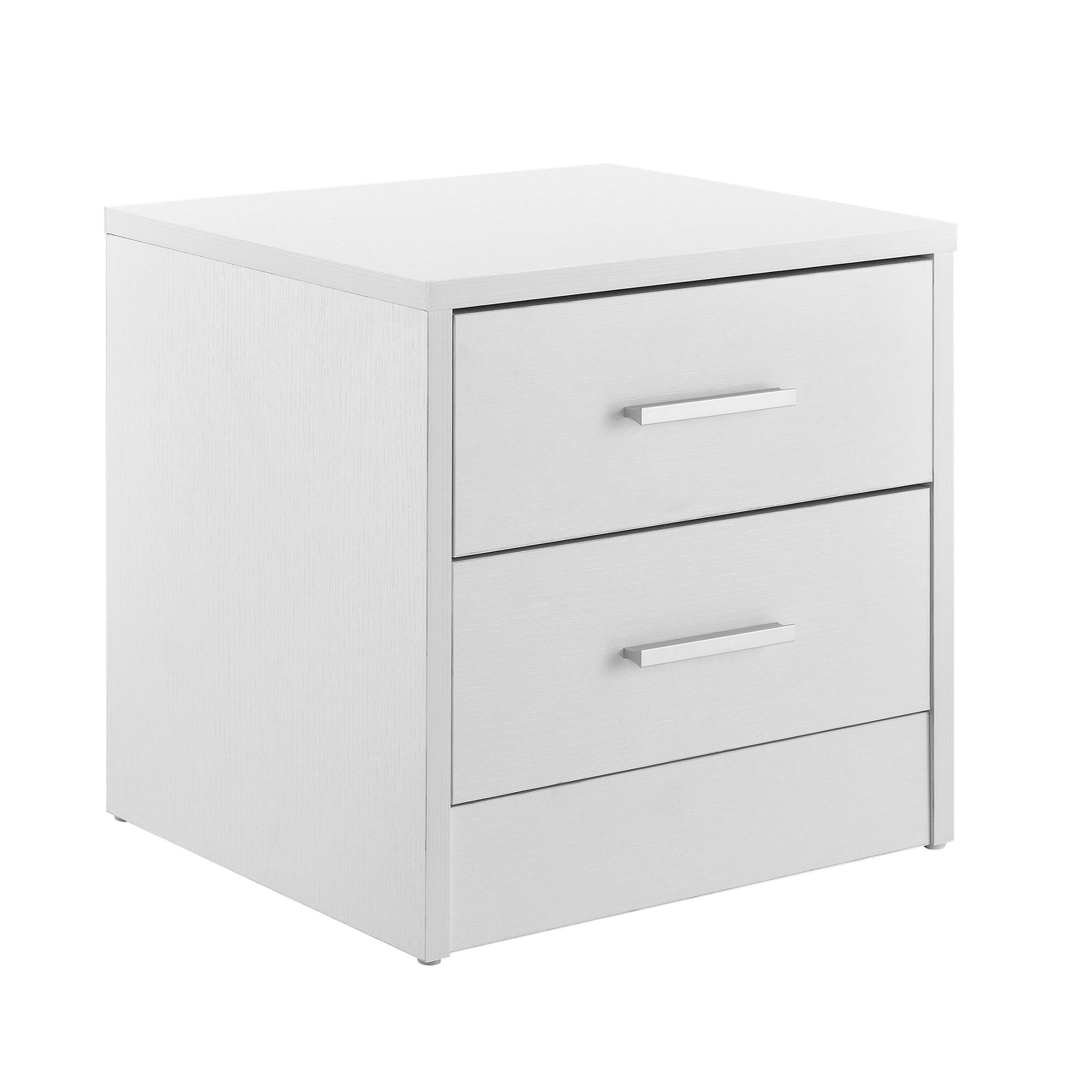 NACHTTISCH Jette - Weiß, Holzwerkstoff (38/37/34cm) - [en.casa]