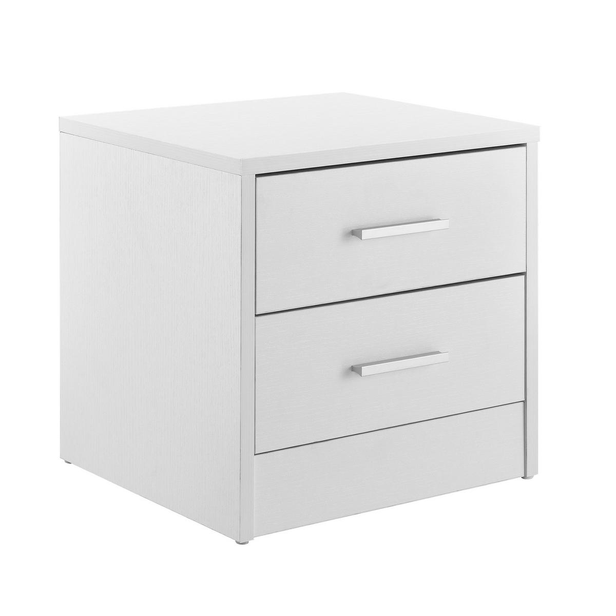NACHTTISCH Jette - Weiß, Holzwerkstoff (38/37/34cm) - [en.casa]