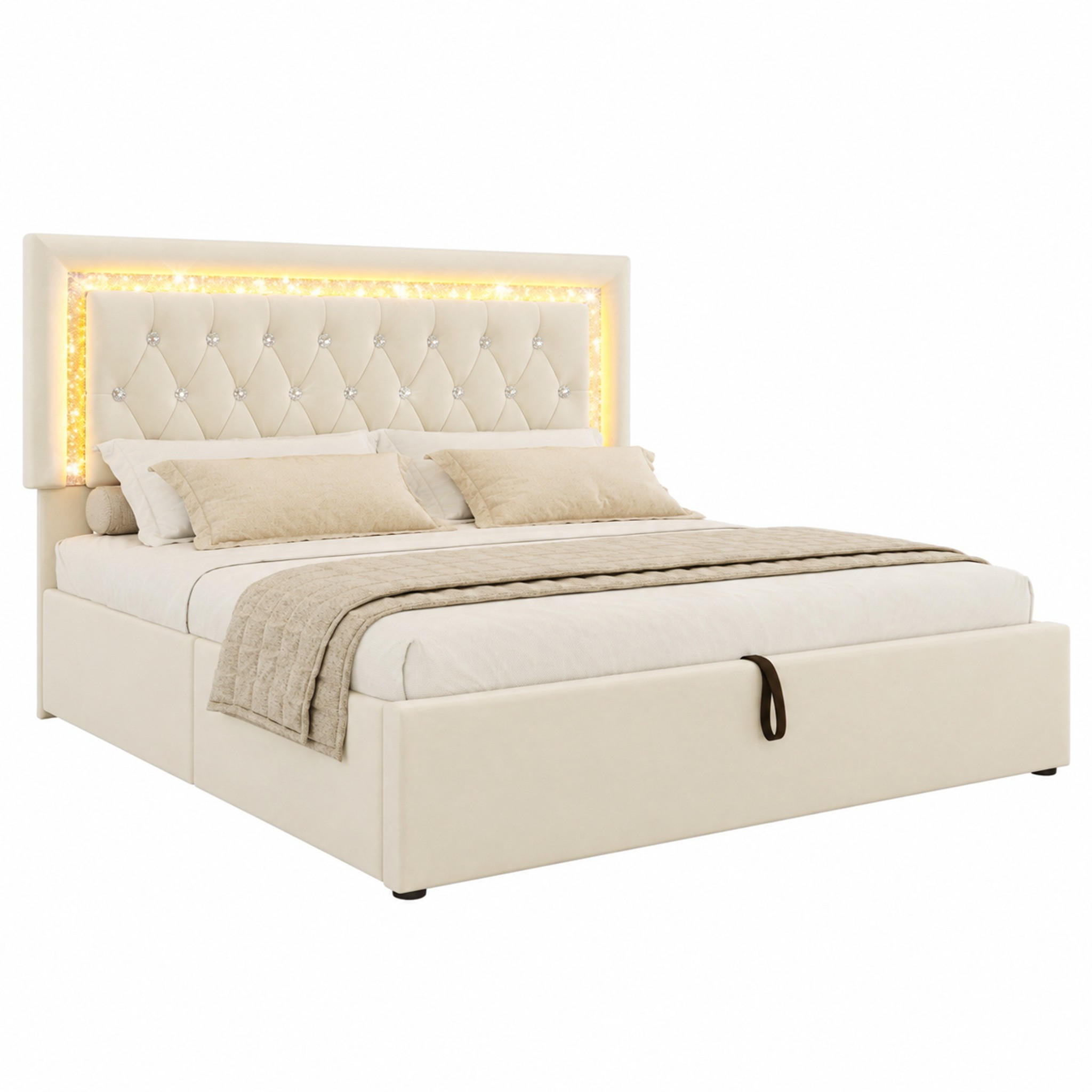 Meubliv Bett Beige 160x200 cm