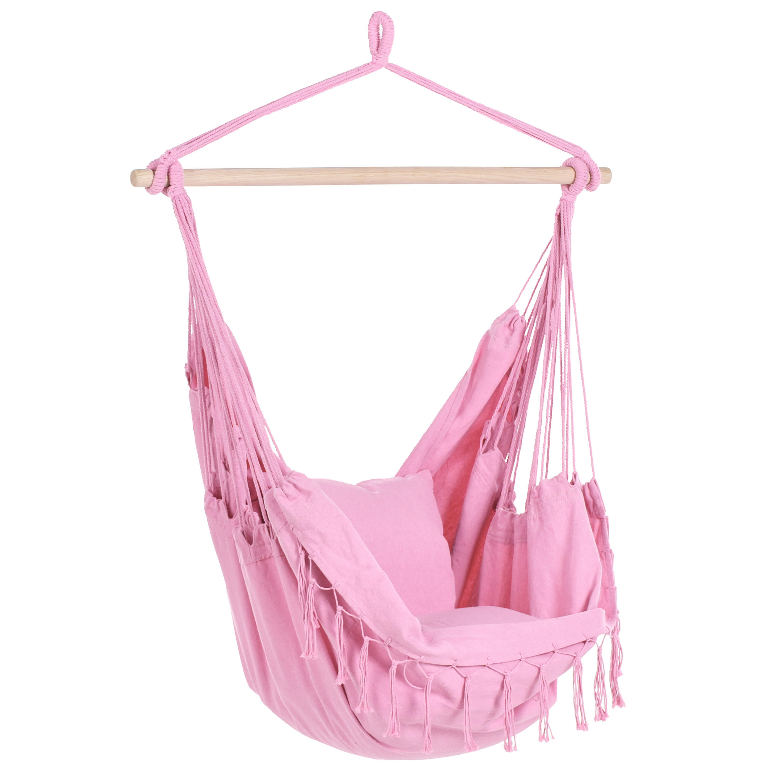 HÄNGESESSEL Rosa Bonea - Pink, Textil (95/125/55cm) - Beliani