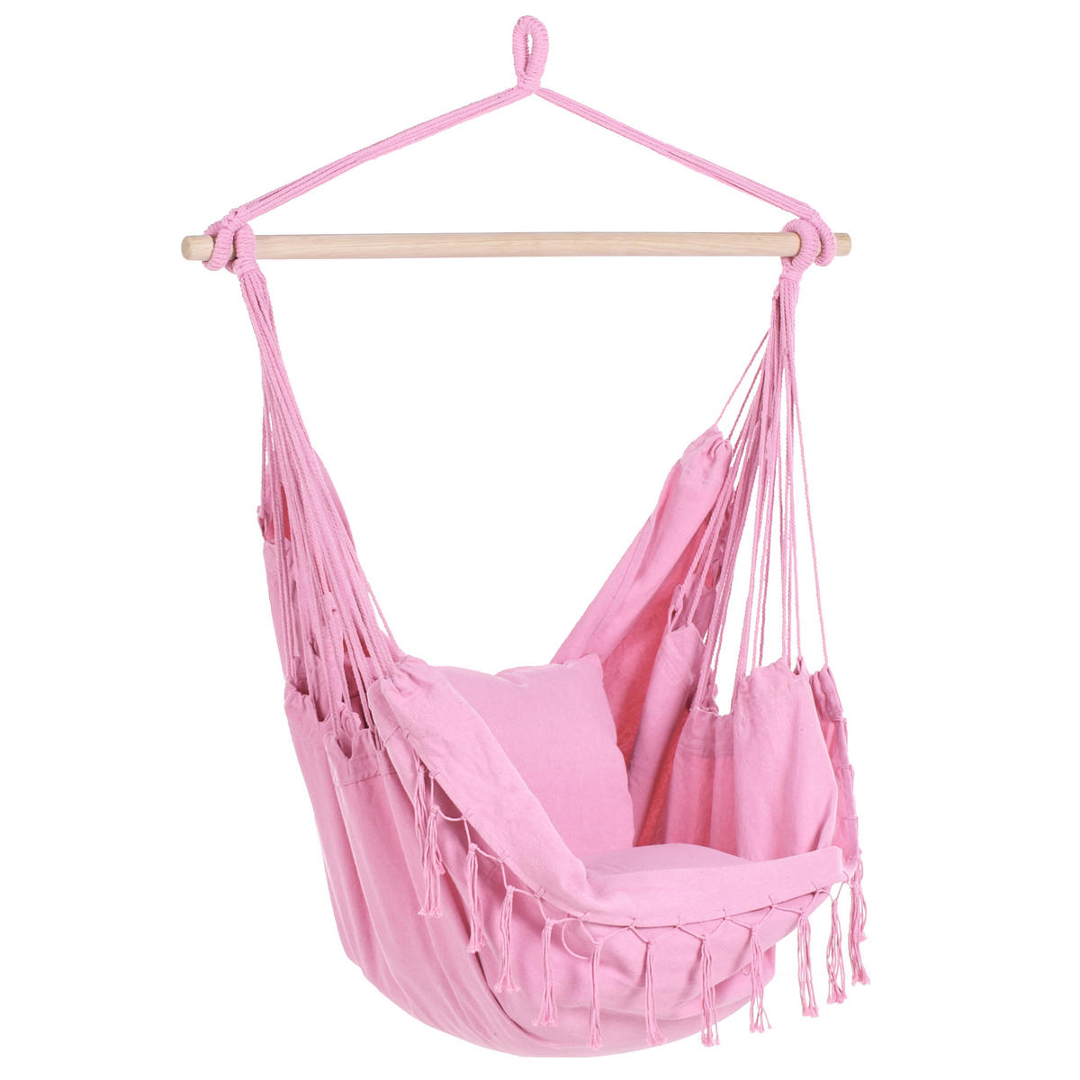 HÄNGESESSEL Rosa Bonea - Pink, Textil (95/125/55cm) - Beliani