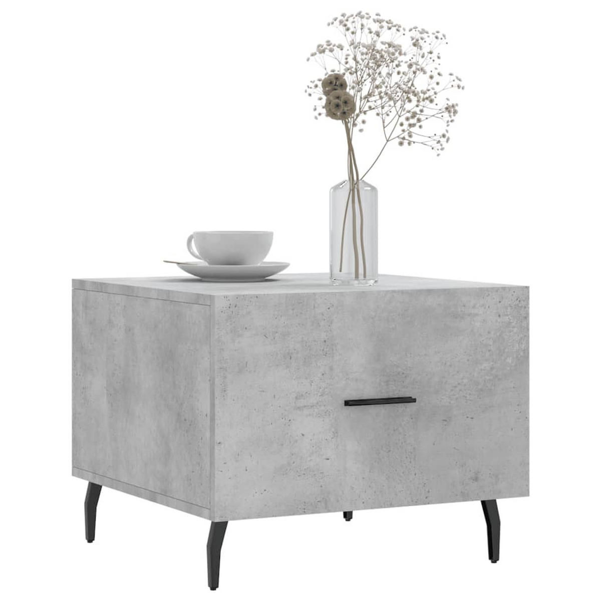 COUCHTISCH Betongrau 50x50x40 cm Holzwerkstoff - Grau, Holzwerkstoff (50/50/40cm) - furnicato