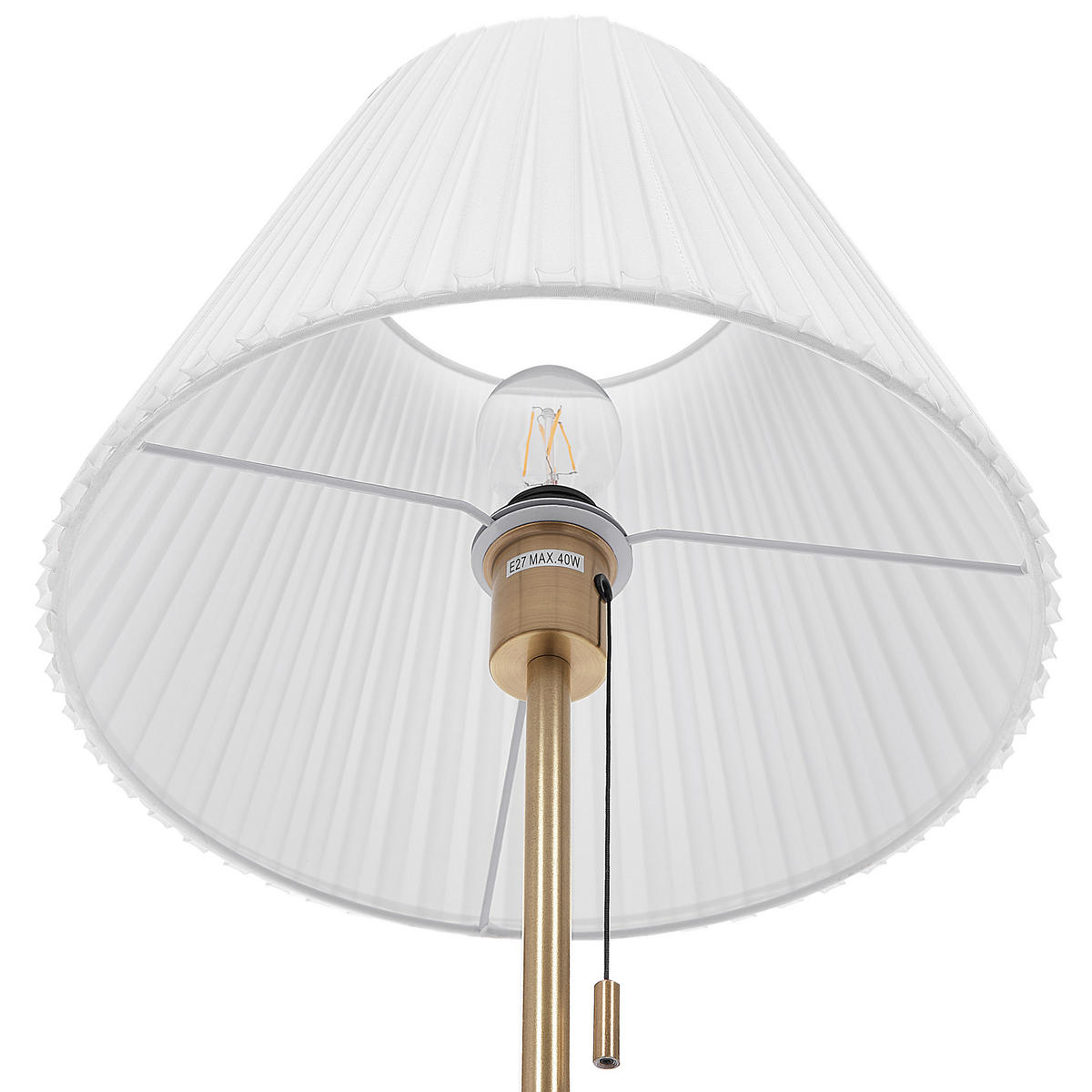 STEHLAMPE Torysa 35/35/148 cm - Messingfarben, Metall (35/35/148cm) - Beliani