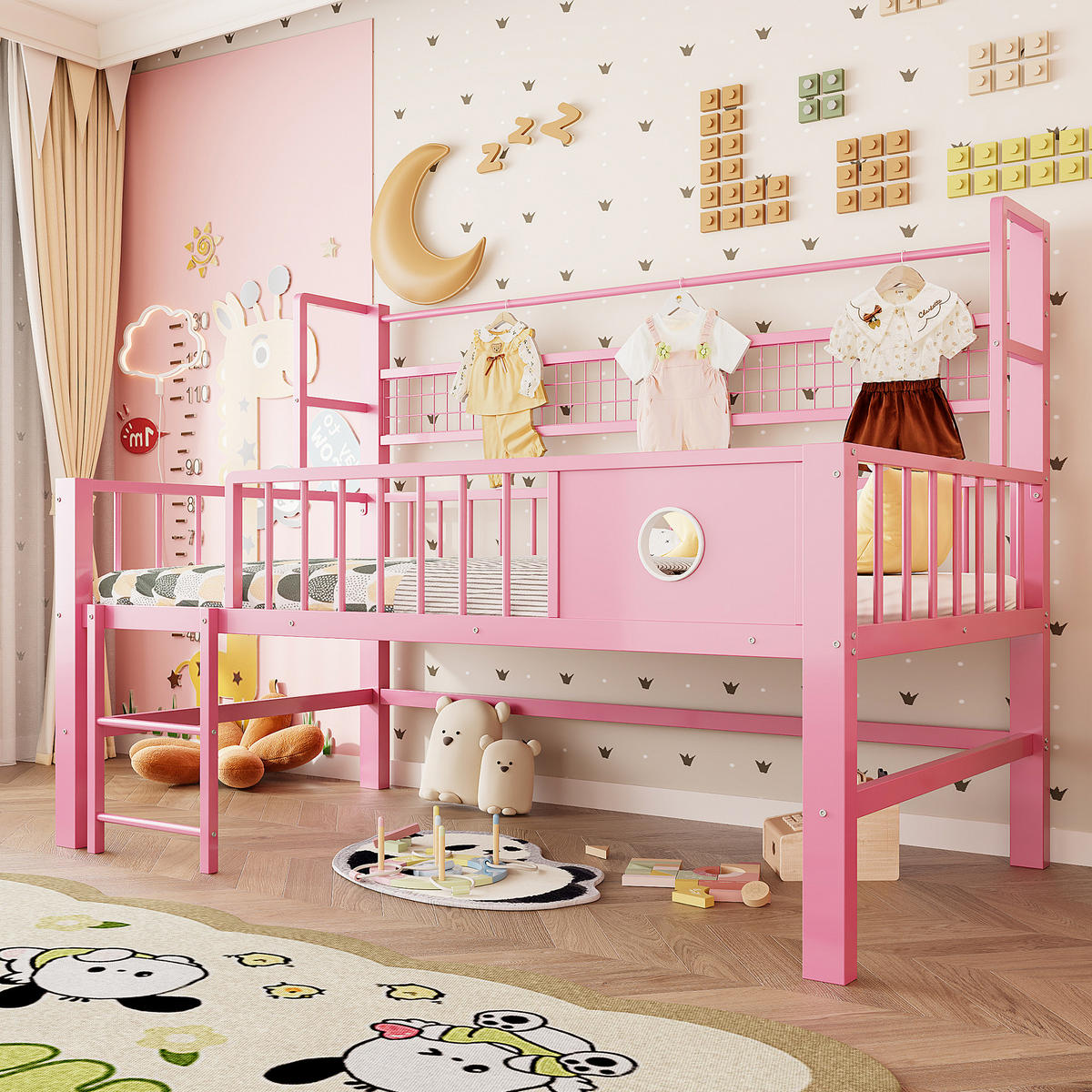 HOCHBETT Metall 90/200 cm Rosa - Pink, Metall - Raumix