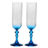 SEKTGLÄSER, 2er-Set, 200 ml - Türkis, Glas (0.2L) - Krosno Glass