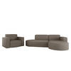 SOFASET Palma In Scala - Grau, Holzwerkstoff/Textil (236/78/165cm) - Fun Möbel