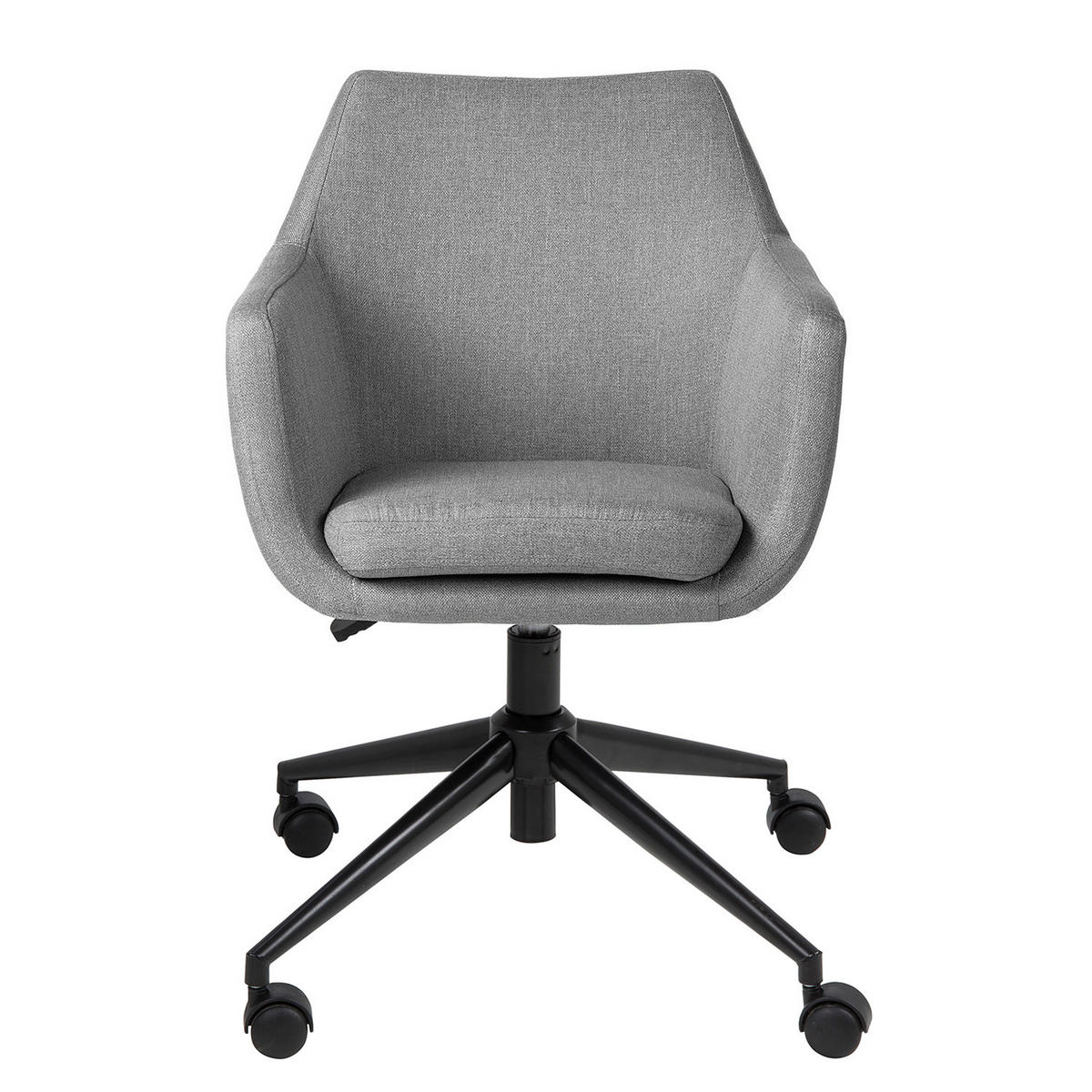 BÜRODREHSTUHL - Greige/Schwarz, Textil/Metall (58/95/58cm) - home24
