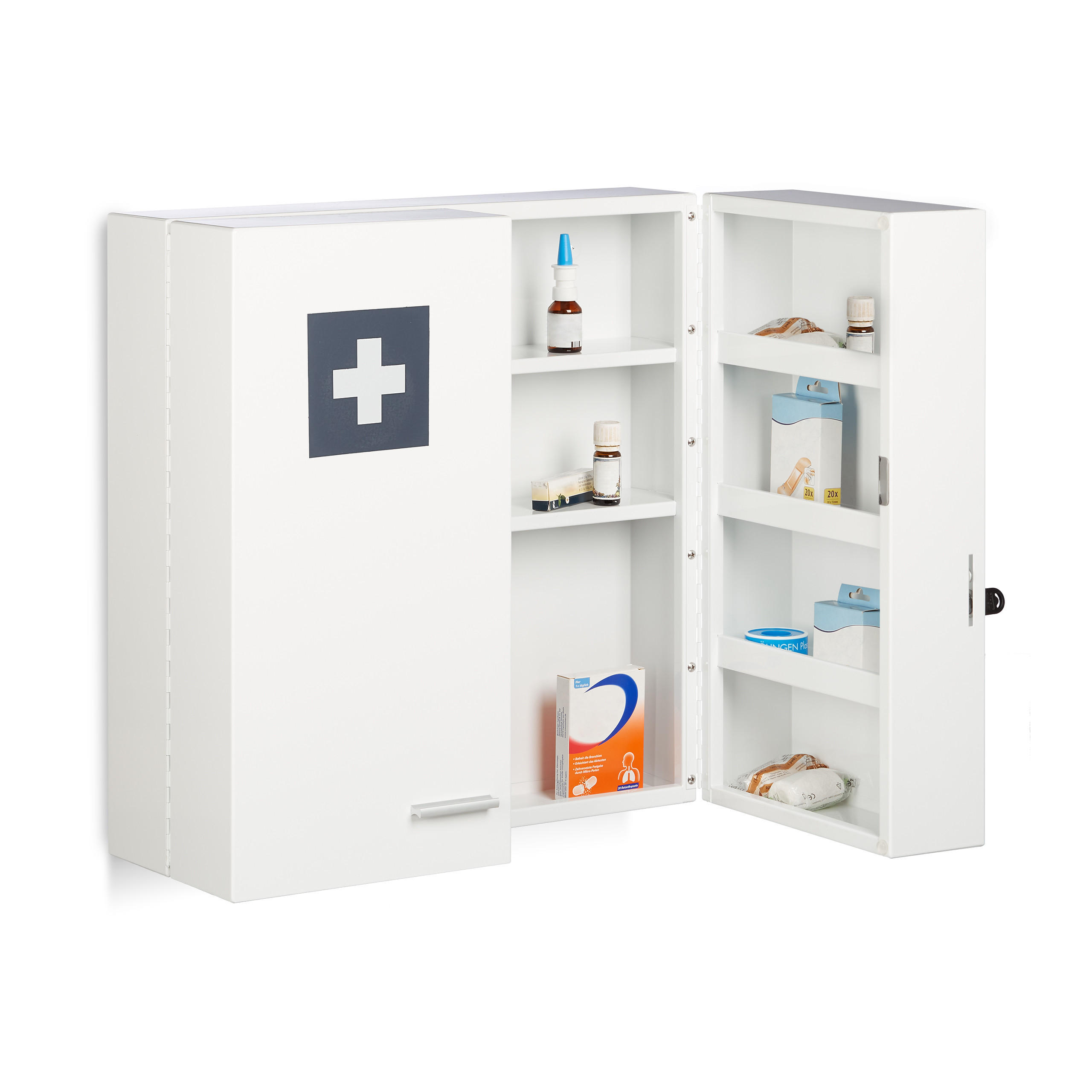MEDICINSK&Aring;P vit antracit l&aring;sbart 53/53/21.5 cm