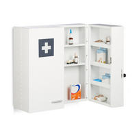 MEDIZINSCHRANK - Weiß, Metall (53/53/21.5cm) - Relaxdays