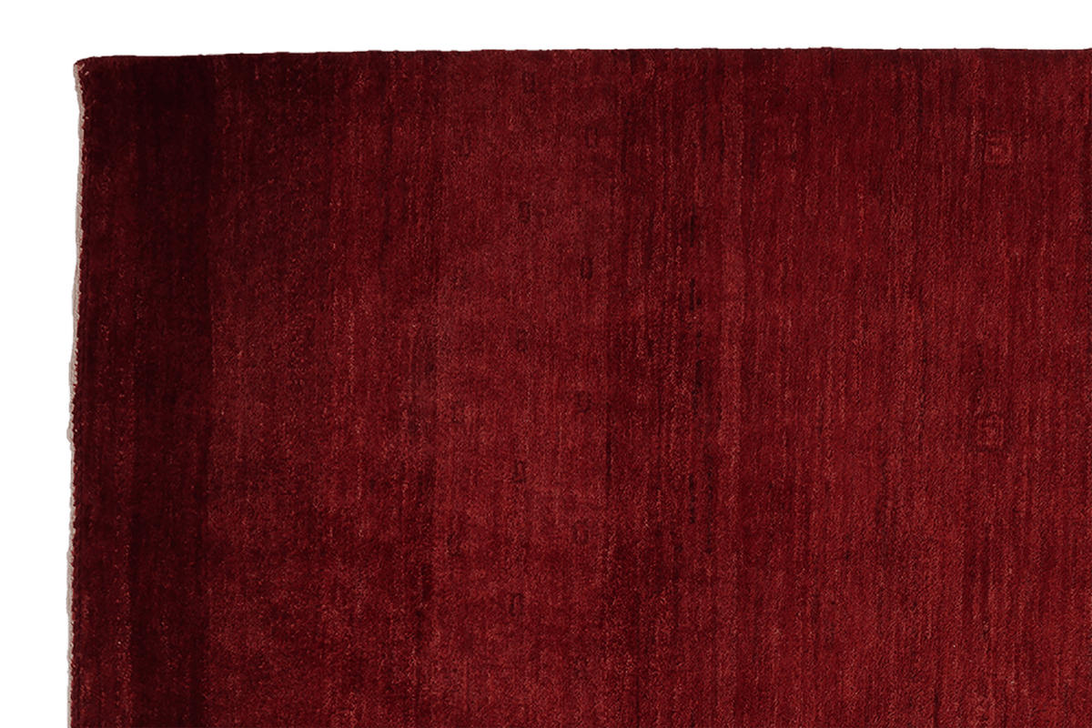 GABBEH-TEPPICH handgeknüpft Rizbaf Rot 158/147 cm Schurwolle - Rot, Textil (147/158cm) - Looma