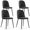 STUHL 4er-Set Kana schwarz - Schwarz, Kunststoff/Metall (45/83/51cm) - VS Venta-stock