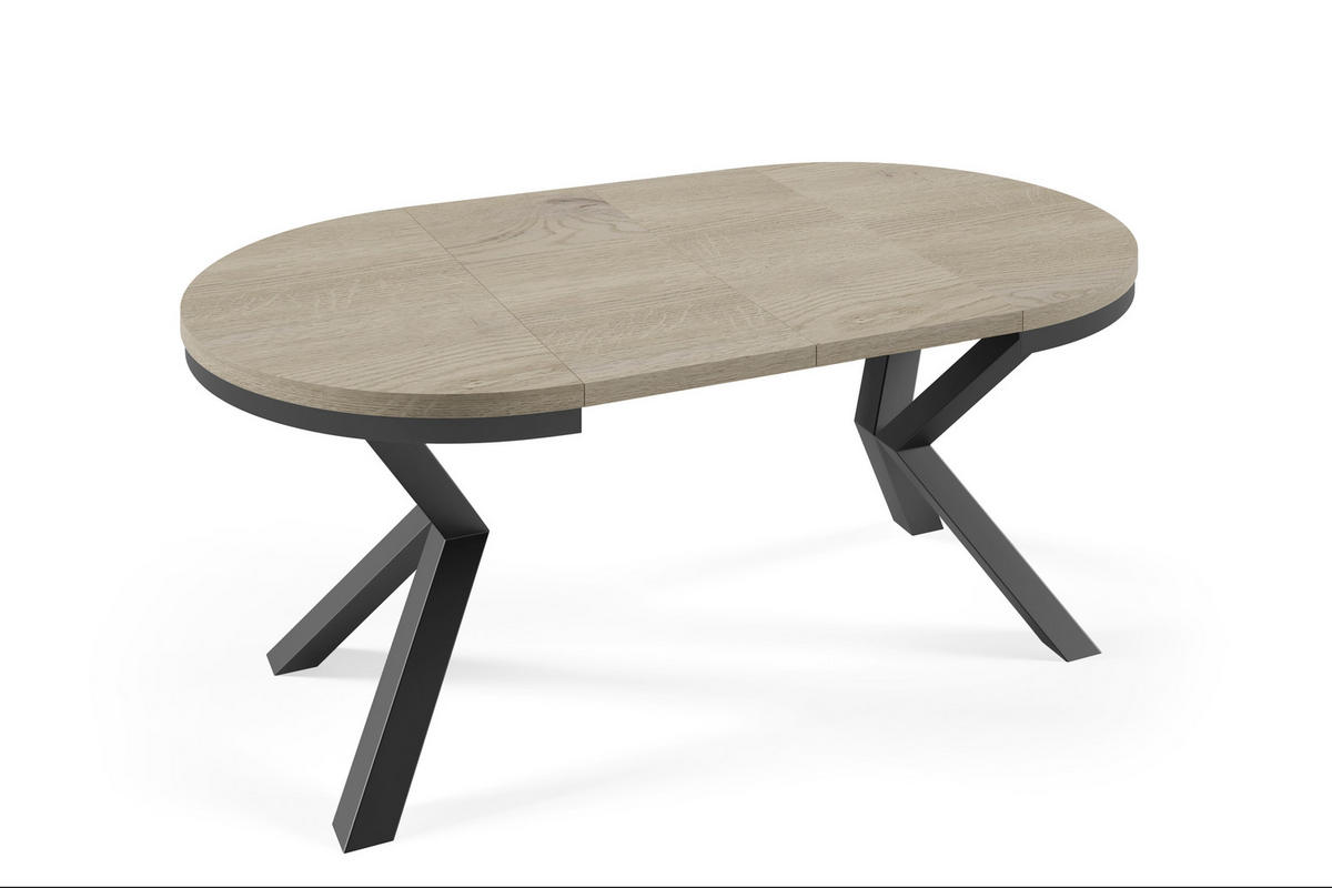 ESSTISCHE NORVIX - Terracotta/Schwarz, Holzwerkstoff (120/120/76cm) - Meblini