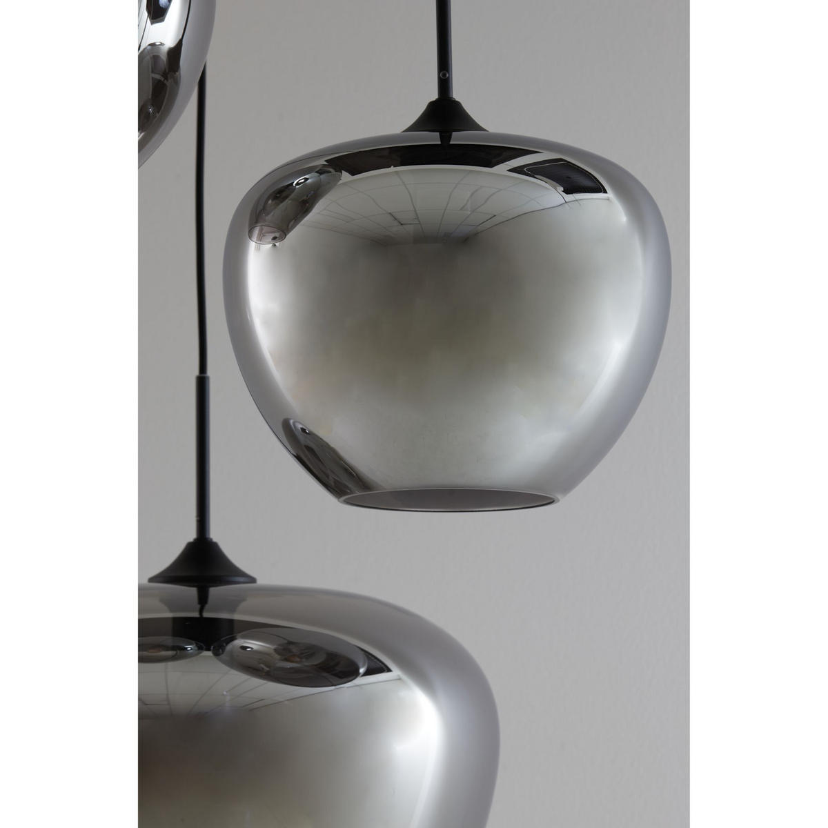 HÄNGELAMPE Mayson Grau Ø40/160 cm - Grau, Glas (40/40/160cm) - Light & Living