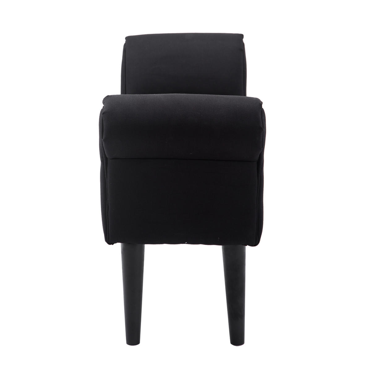 SITZBANK für Schlafzimmer Bettbank Polsterbank MDF Schaumstoff Schwarz - Schwarz, Kunststoff (36/51/102cm) - HOMCOM