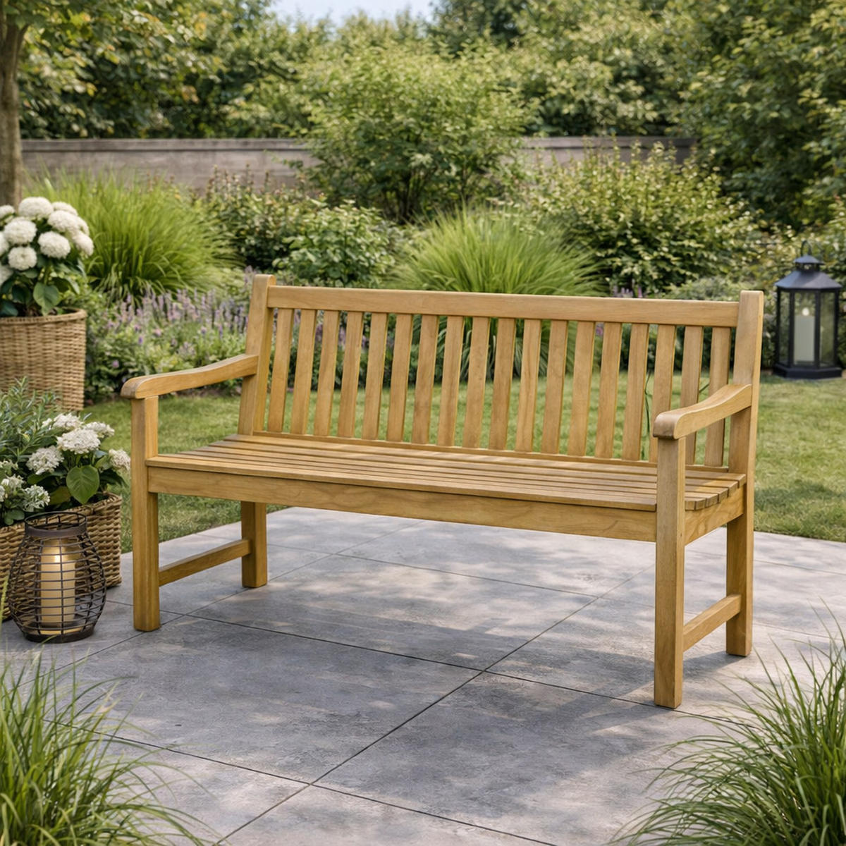 GARTENBANK bellini braune für 3 personen aus massivem teakholz - Braun, Holz (55/90/150cm) - Concept Usine