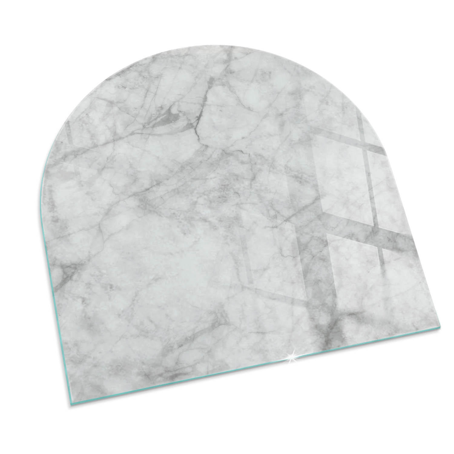 GLASPLATTE für Kamin 100x100 cm - Grau, Glas (100/100/0.4cm) - TULUP