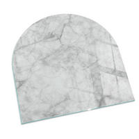 GLASPLATTE für Kamin 100x100 cm - Grau, Glas (100/100/0.4cm) - TULUP